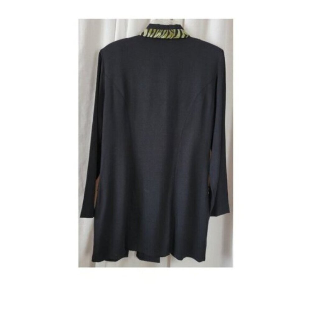 Anthony Mark Hankins Vtg Sz 8 Blazer black zebra stripe academia Y2K preppy ofc - Picture 3 of 11